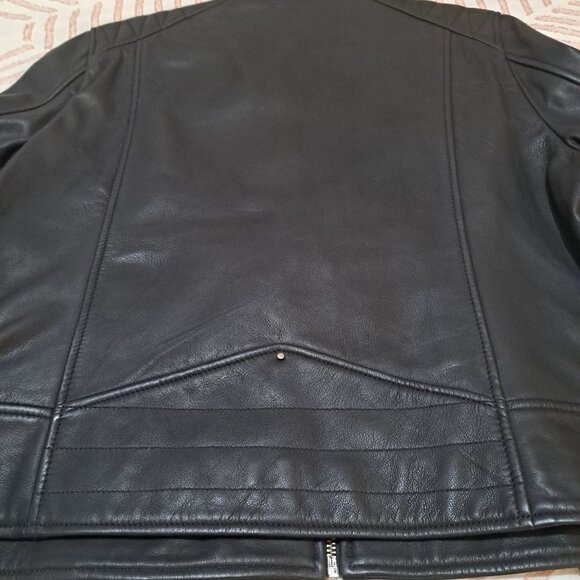 NEW! XL Marc New York Andrew Marc 100% Genuine Leather Racer Moto Jacket - Picture 3 of 7